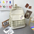 Small Fresh Postman Schoolbag Ins High School Junior High School Student Backpack Plaid Girl Bag